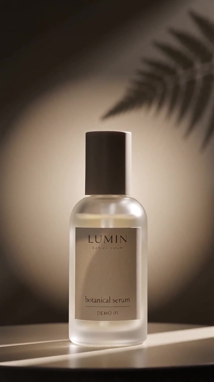Brand-neutral serum product video example